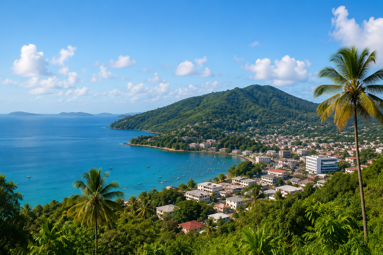 Jeunes de Mayotte regardant l'horizon